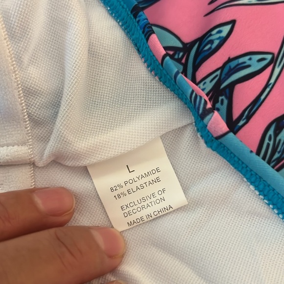 Rotita Floral Pink and Blue women’s bikini top size L - Picture 4 of 4